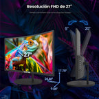 ¡Nuevo! Sceptre - Monitor curvo para videojuegos de 27 pulgadas, 10...