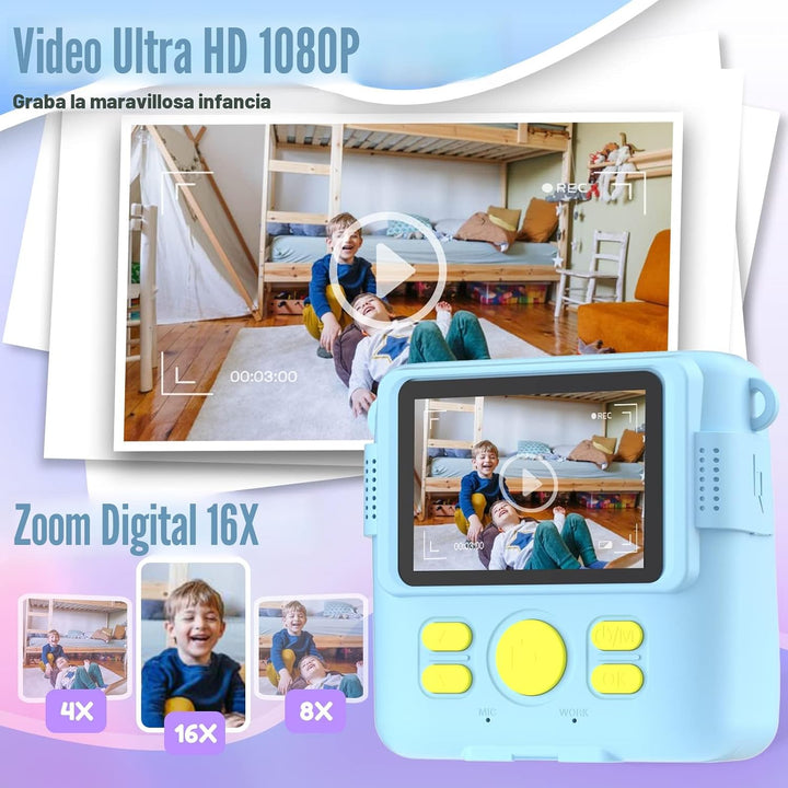 ESOXOFFORE Cámara de impresión instantánea para niños, regalos de c...