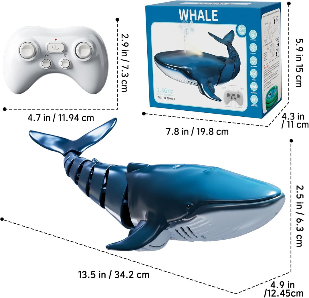 Juguetes de tiburón ballena con control remoto para niños, escala 1...