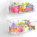 Almacenamiento de juguetes de baño, 2 paquetes, soporte grande para