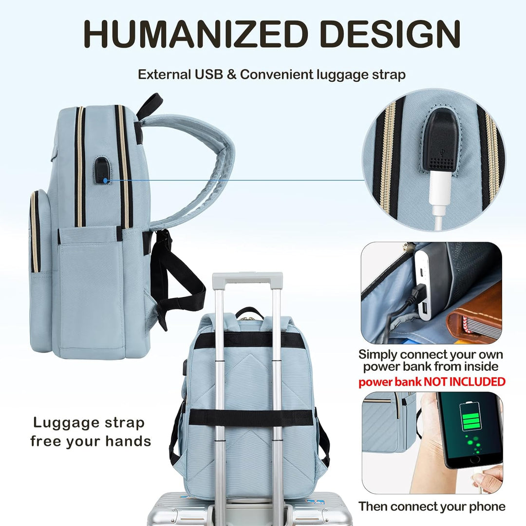 VANKEAN Mochila para laptop de 15.6 pulgadas para mujer, bolsa de t...