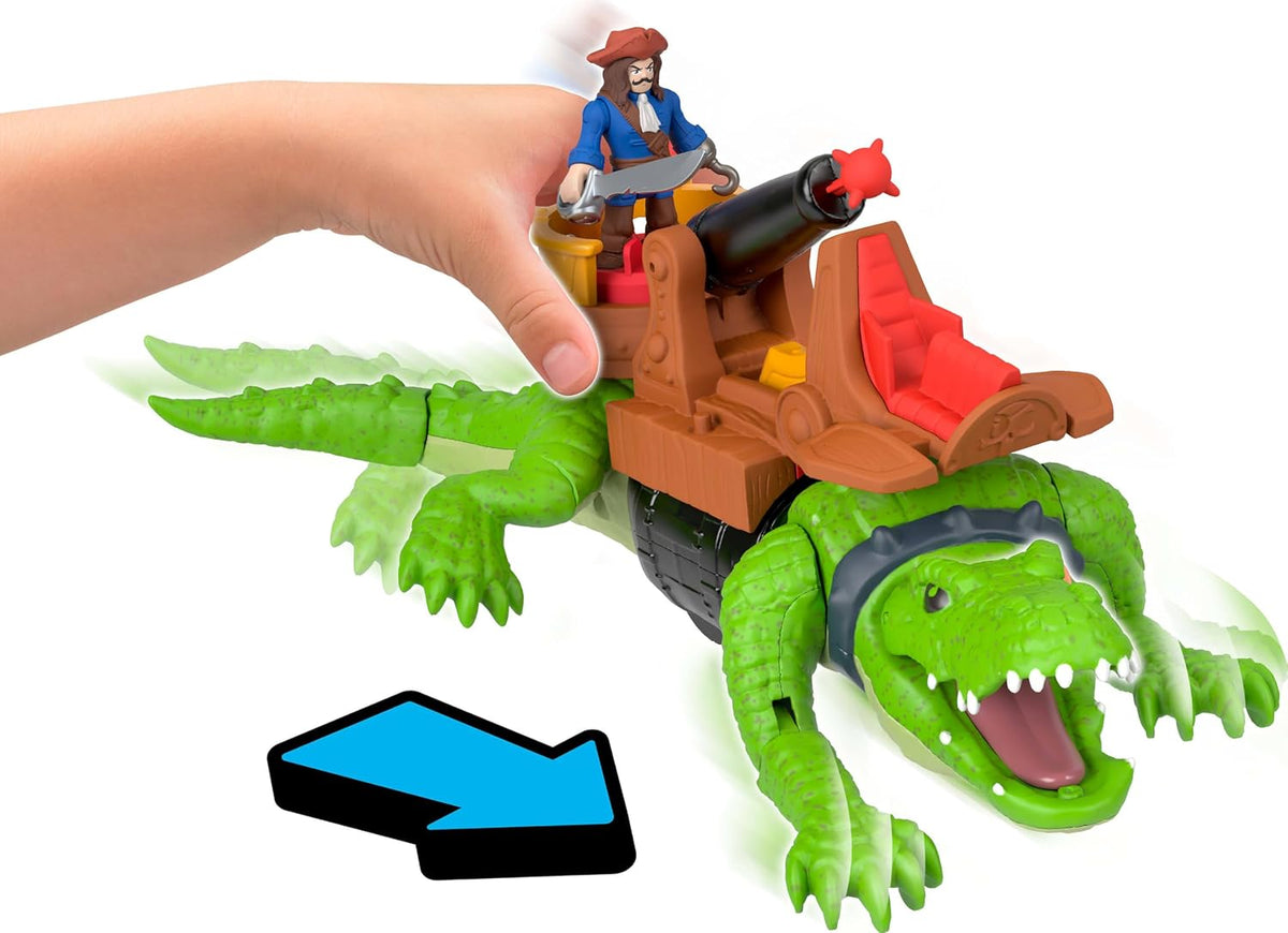 Fisher-Price Imaginext - Juego de tiburón pirata contra cocodrilo