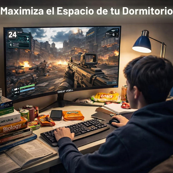Great voell Monitor curvo para juegos de 24 pulgadas 200Hz, pantall...