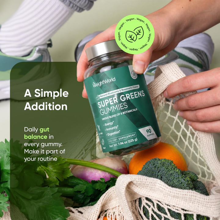 WeightWorld Super Greens Gummies - Energía, inmunidad, salud intest...