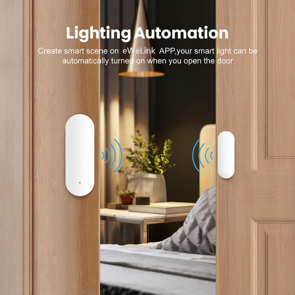 Sensor de puerta inteligente WiFi: sensor de contacto abierto de puerta para seguridad del hogar, sensor de ventana inalámbrico, asegura tu hogar con alertas instantáneas y automatización inteligente