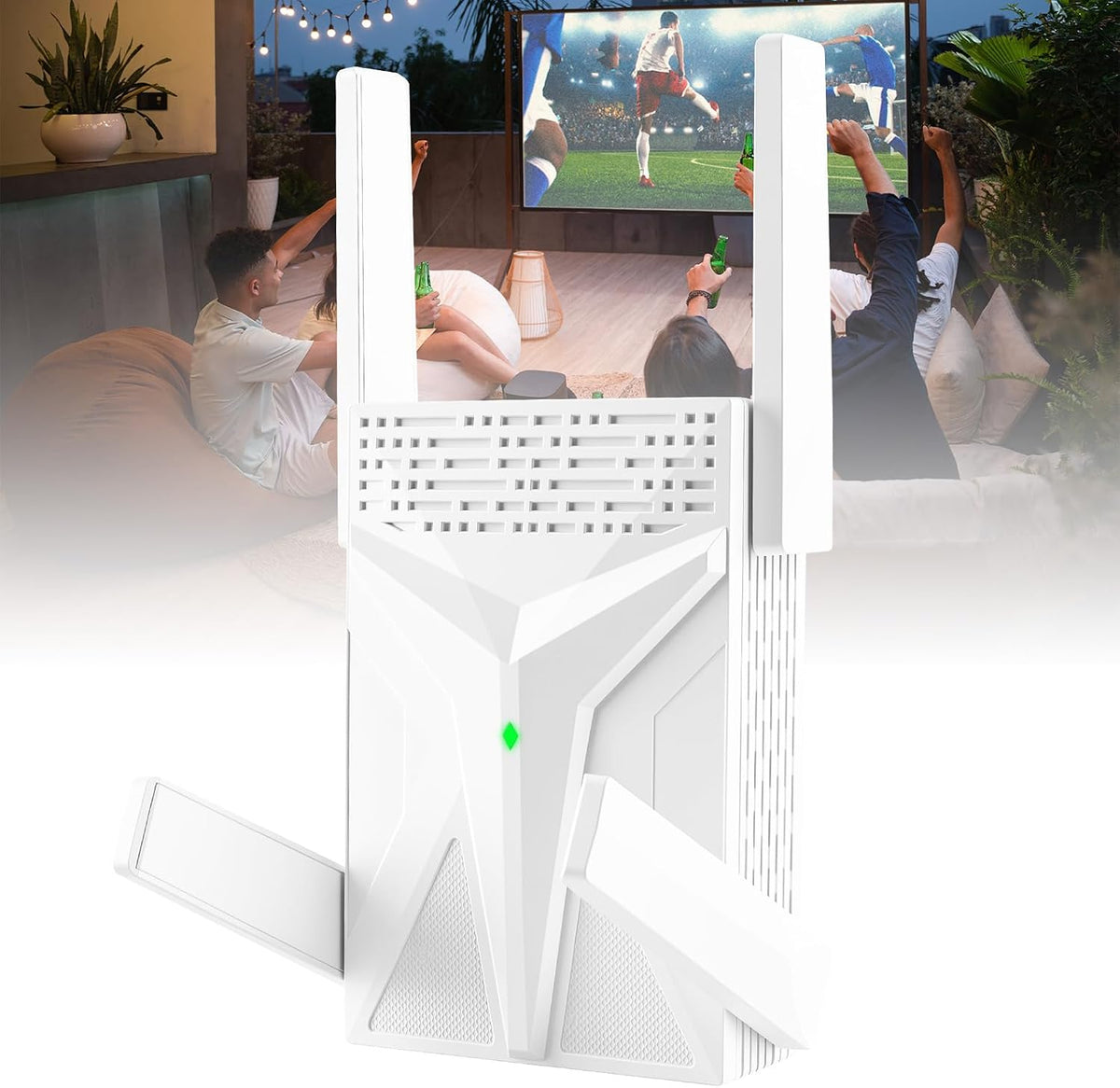 Extensor WiFi 6 AX1800 2026, amplificador de señal WiFi para el hogar, banda dual (2.4G/5.8G), amplificador WiFi con punto de acceso 8 veces más rápido, hasta 17,888 pies cuadrados y compatible con