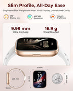 Iaret Reloj inteligente para mujer, juego de regalo de 4 bandas y encanto, rastreador de fitness HD de 1.75 pulgadas con llamadas Bluetooth, monitor de sueño SpO2 de frecuencia cardíaca, más de 120