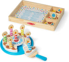 Melissa & Doug, pastel de fiesta de cumpleaños, juego con alimentos, 13.0 x 9.05 x 1.6