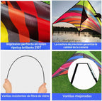 Large Single Line Beach Kite para Adults,Easy a Fly Kites para Kids Age 4-12