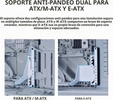Lian Li Caja de PC ATX 4 ranuras Kit GPU Vertical (VG4v4) - Cable R...