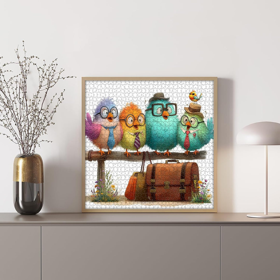 PICKFORU Funny Bird Puzzles for Adults 1000 Pieces Nature