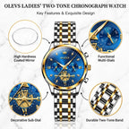 OLEVS Relojes para Mujer de Vestir Lujo Acero Inoxidable a Prueba de Agua Reloj de Muñeca