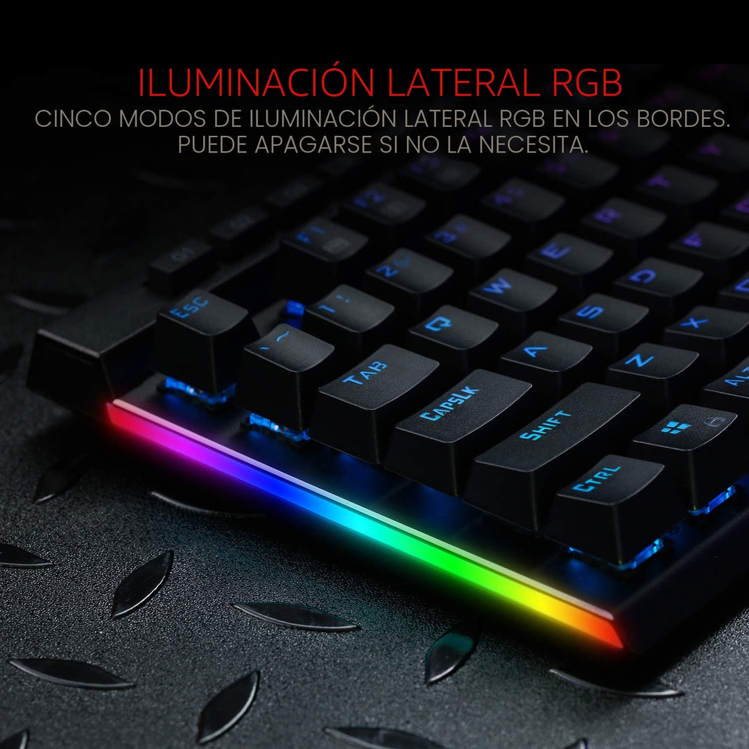 Redragon K580 VATA RGB LED - Teclado mecánico para juegos con retro...