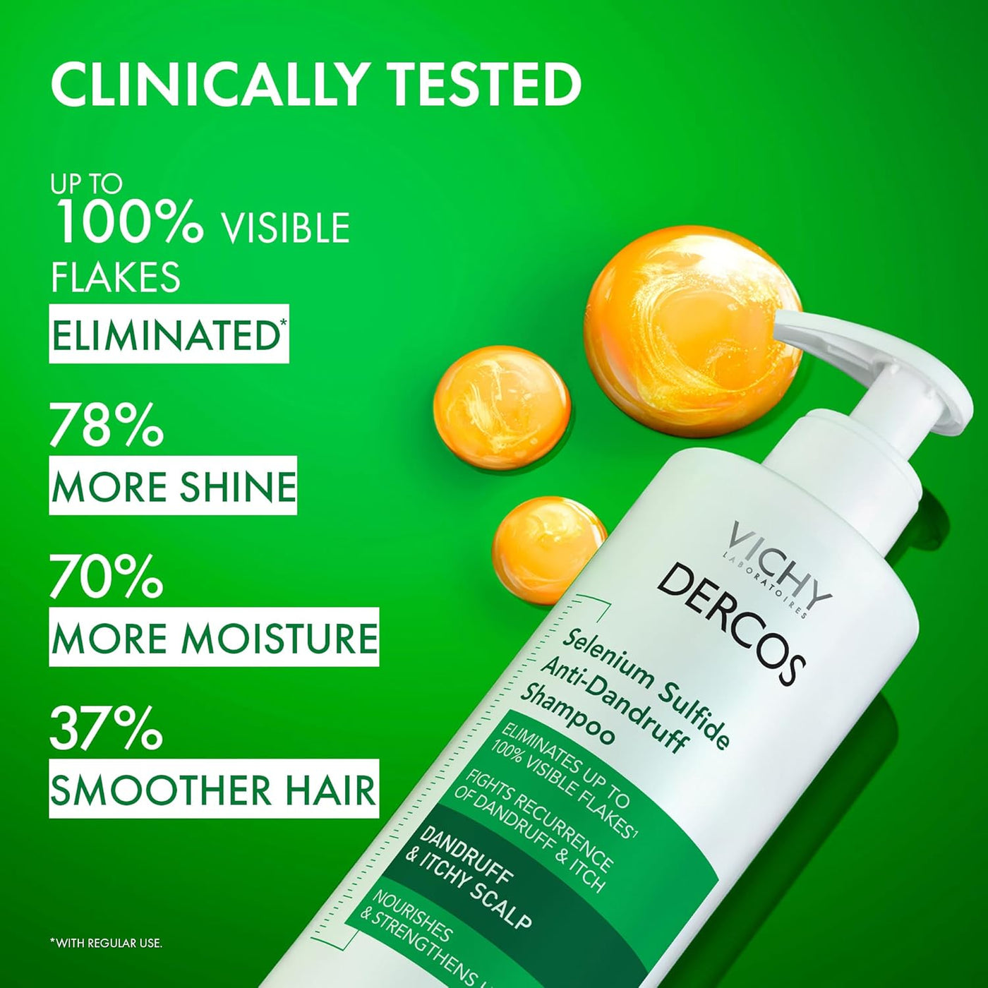 Dercos Dandruff Shampoo, Antifungal Dry Scalp Treatment &amp; Itchy...