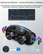 Altavoz Bluetooth, altavoces portátiles de pico de 200 W