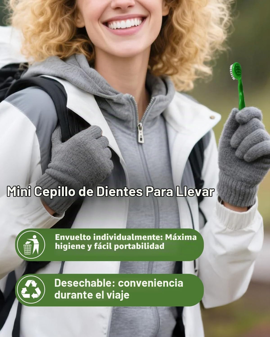 nicedae 60Ct Mini cepillo de dientes desechable de viaje a granel c...