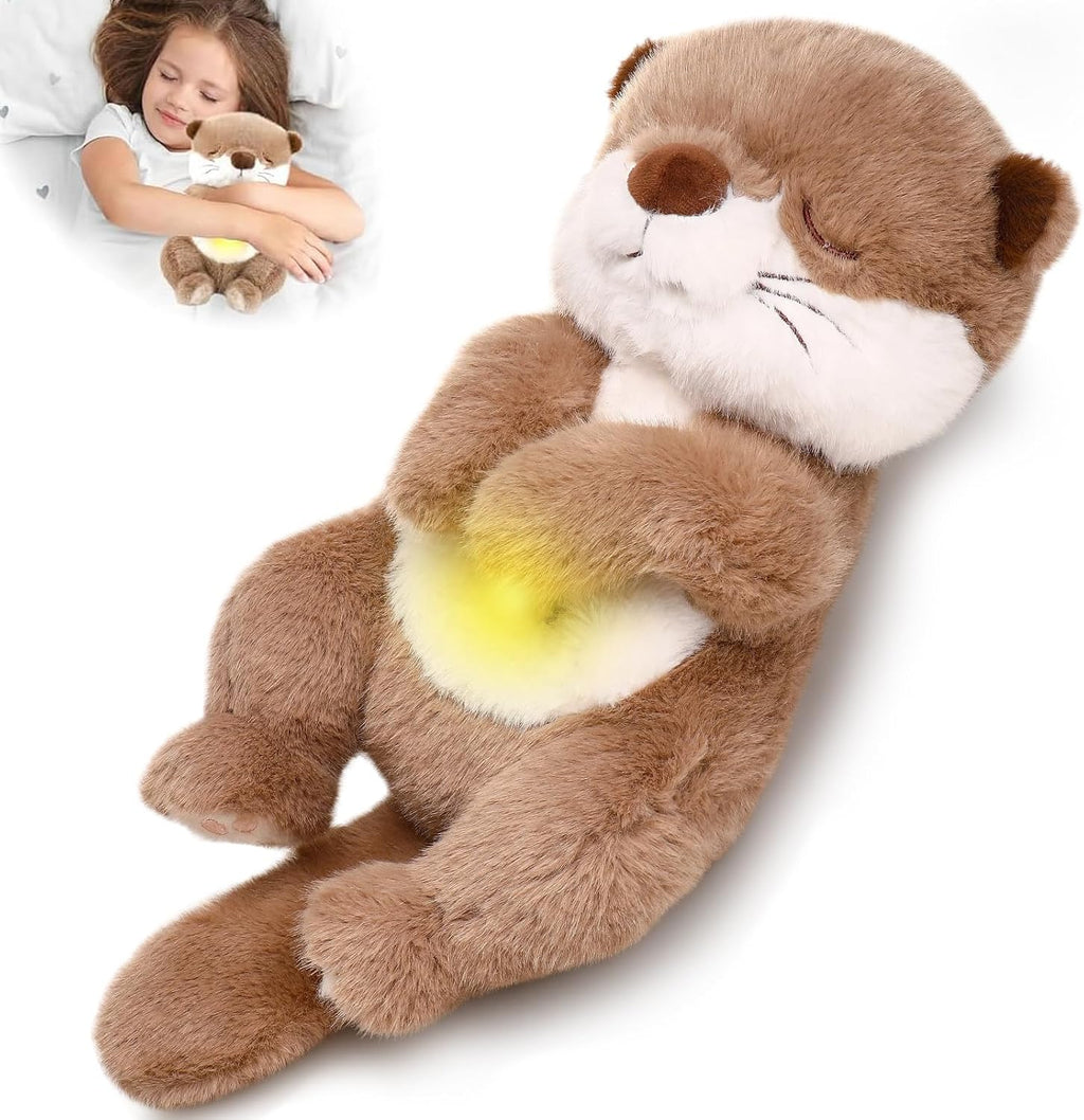 Peluche de nutria respiratoria, música suave y ligera para respirar