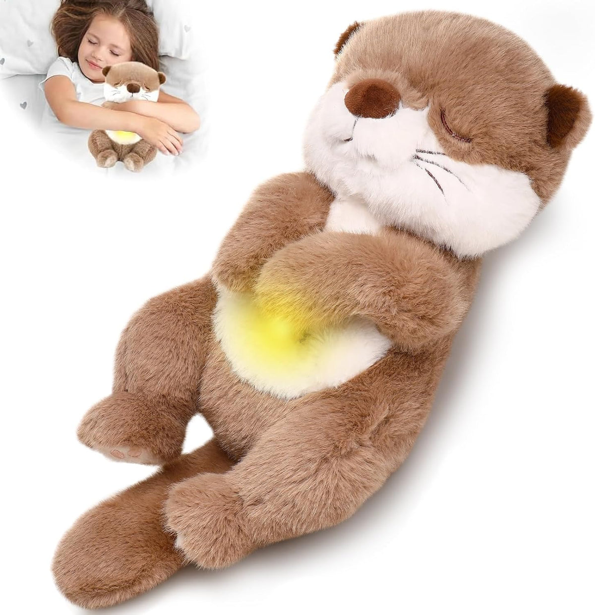 Peluche de nutria respiratoria, música suave y ligera para respirar