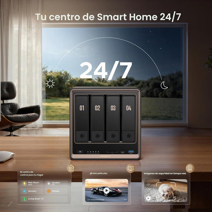 UGREEN NAS DXP4800 GT - Almacenamiento de red de escritorio de 4 ba...