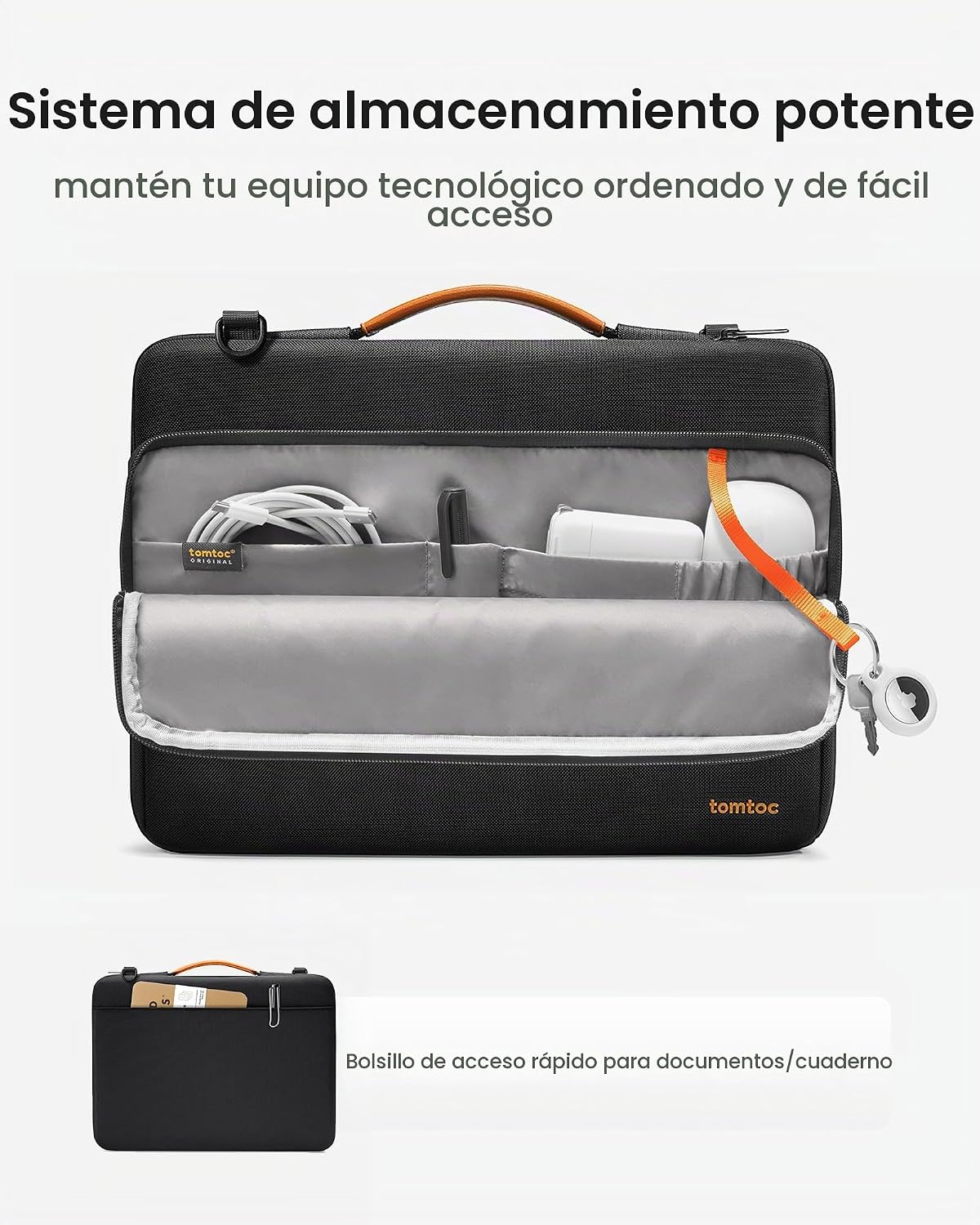 tomtoc Bolsa de hombro protectora para laptop de 360° para MacBook...