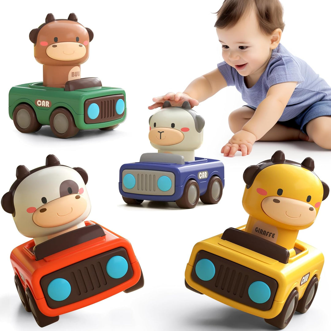 iPlay iLearn Juguetes de coche Press to Go para niños