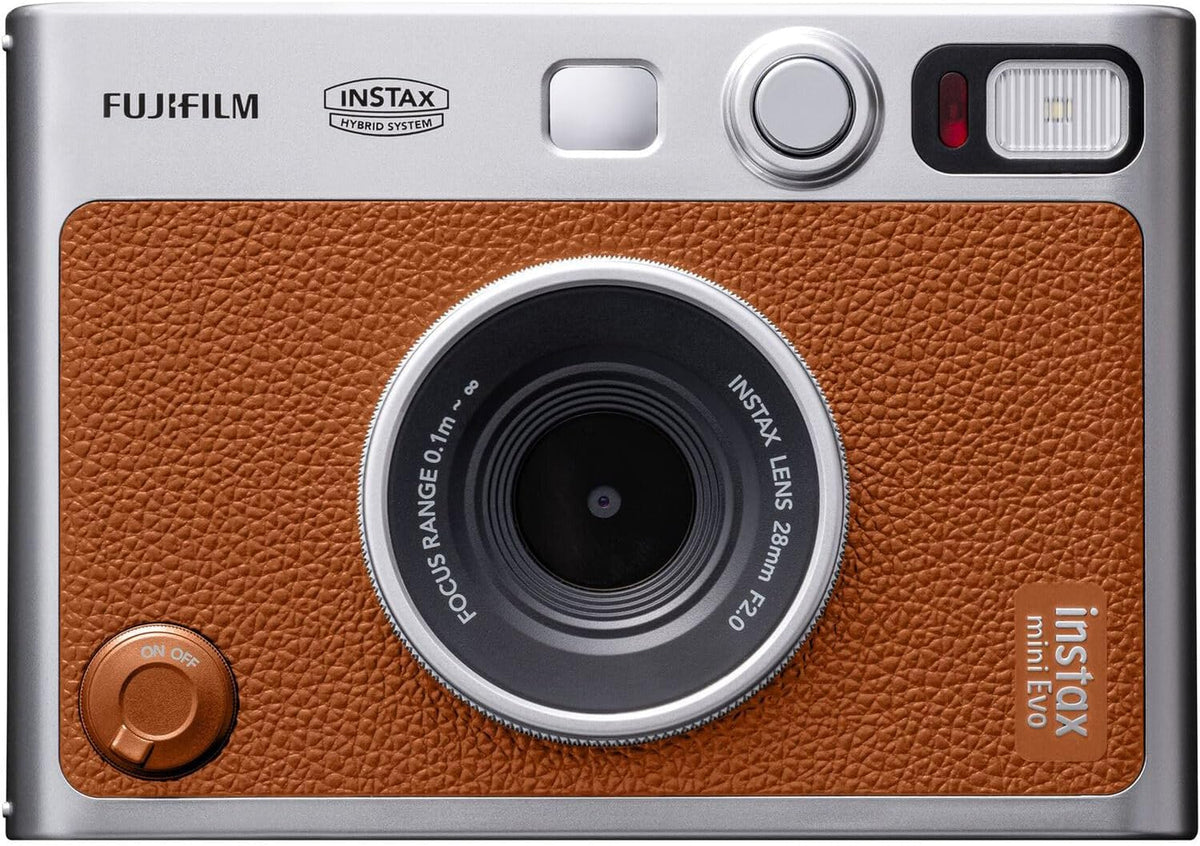 FUJIFILM INSTAX Mini EVO Hybrid Cámara instantánea marrón + películ...