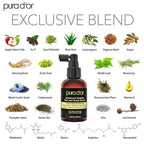 PURA D'OR Suero avanzado para el cabello y el cuero, 3,38 Fl Oz, Péptido avanzado aroma a hierbas