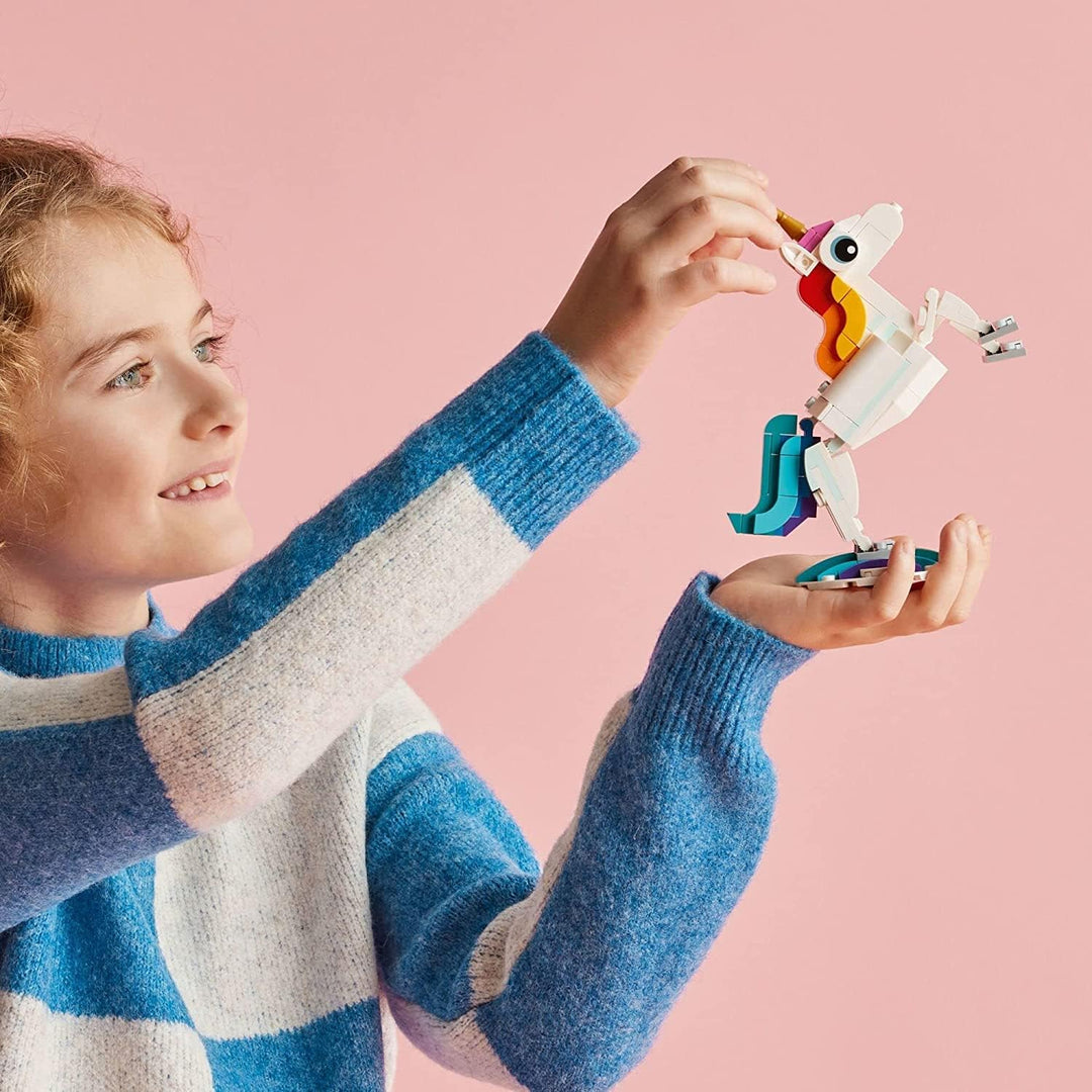 Lego Creator 31140 - Juguete mágico de unicornio 3 en 1 se