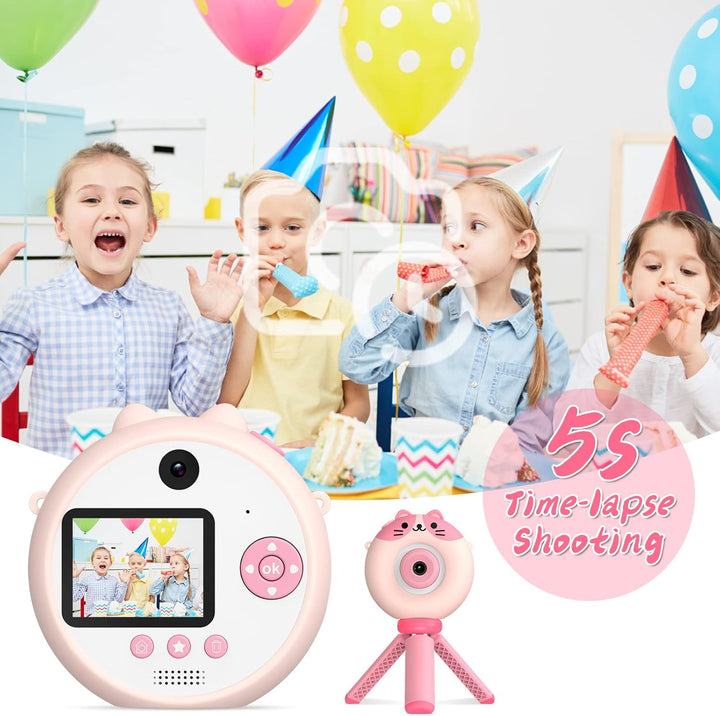 Cámara para niños con trípode, cámara digital para niños de 3 a 12...