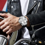 OLEVS Relojes para hombres con correa negra, Reloj cronógrafo profesional para hombres