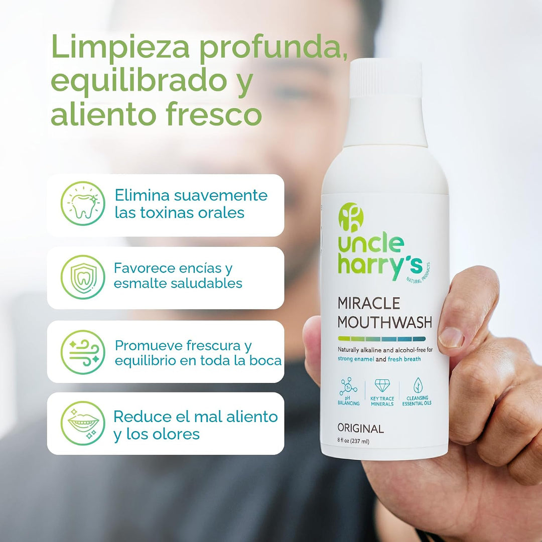 Uncle Harry's Enjuague Bucal Milagroso Alcalinizante Natural |...