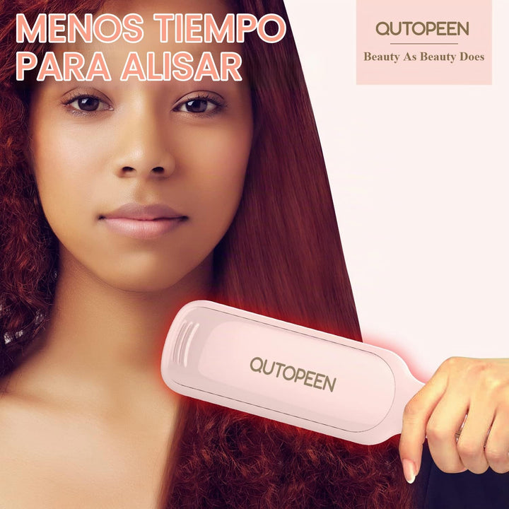 QUTOPEEN Plancha de pelo infrarroja rosa de 2 pulgadas, plancha pla...