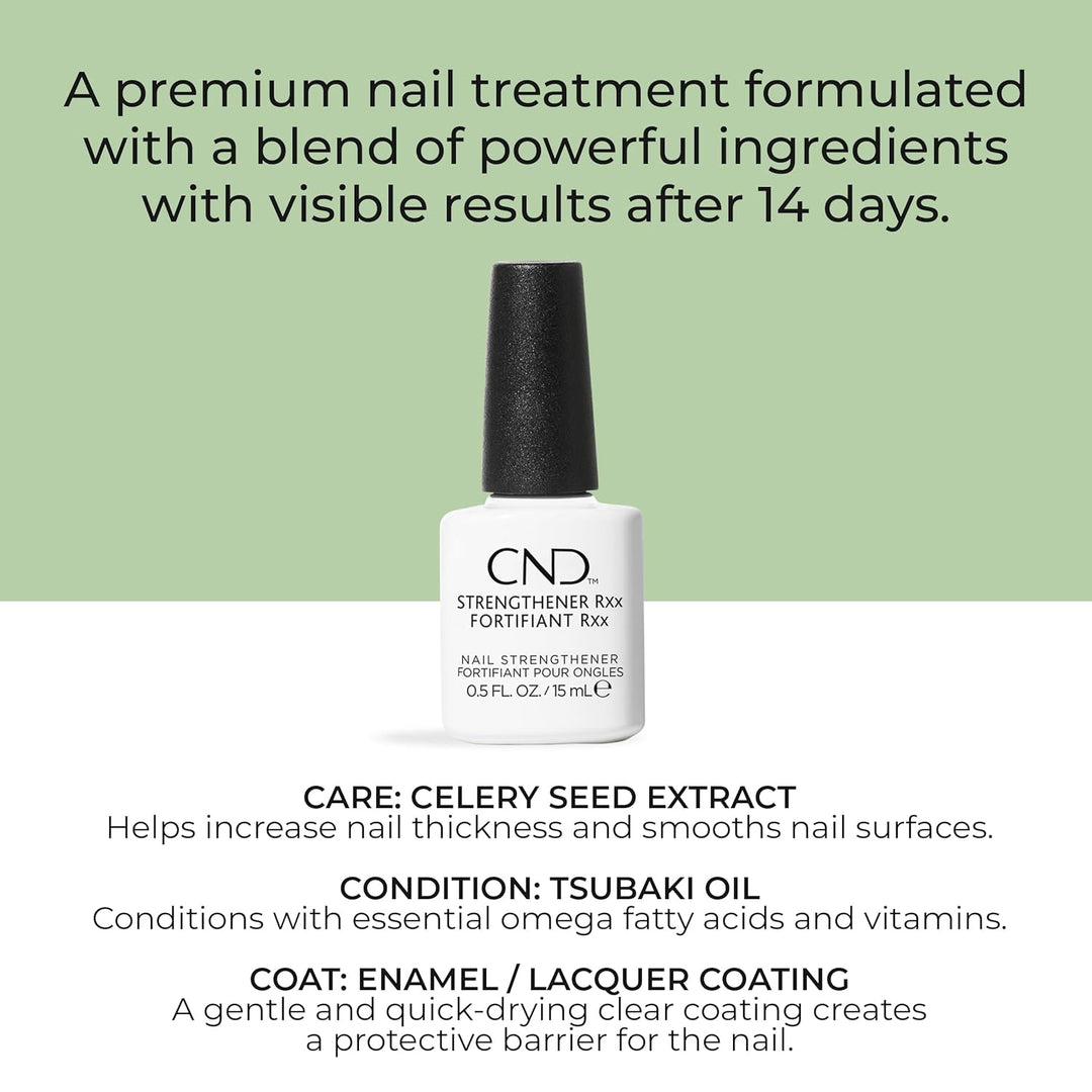 CND™ Fortalecedor RXx, fortalecedor de uñas para uñas más duras y f...