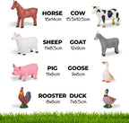 Conjunto de 8 figuras de animales de granja jumbo de Learning Minds