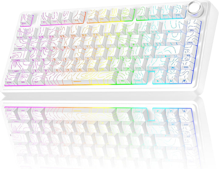 AULA Teclado Mecánico Inalámbrico F75 Pro con Perilla, 75% Teclados...