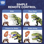 STEAM Life RC Walking T-Rex Dinosaur Toy, Lights y Roar, Kids 3-8
