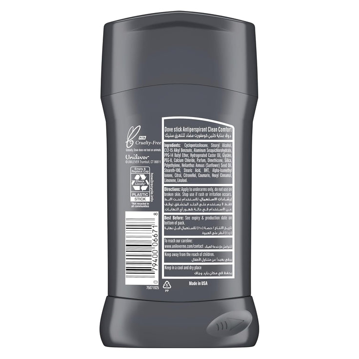 Dove Men+Care - Desodorante antitranspirante en barra para hombre,...