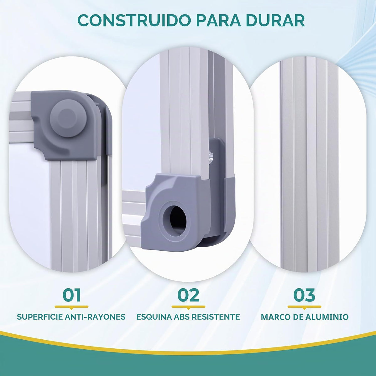 Paquete de 2 pizarras magnéticas grandes de borrado en seco de 48 x 36