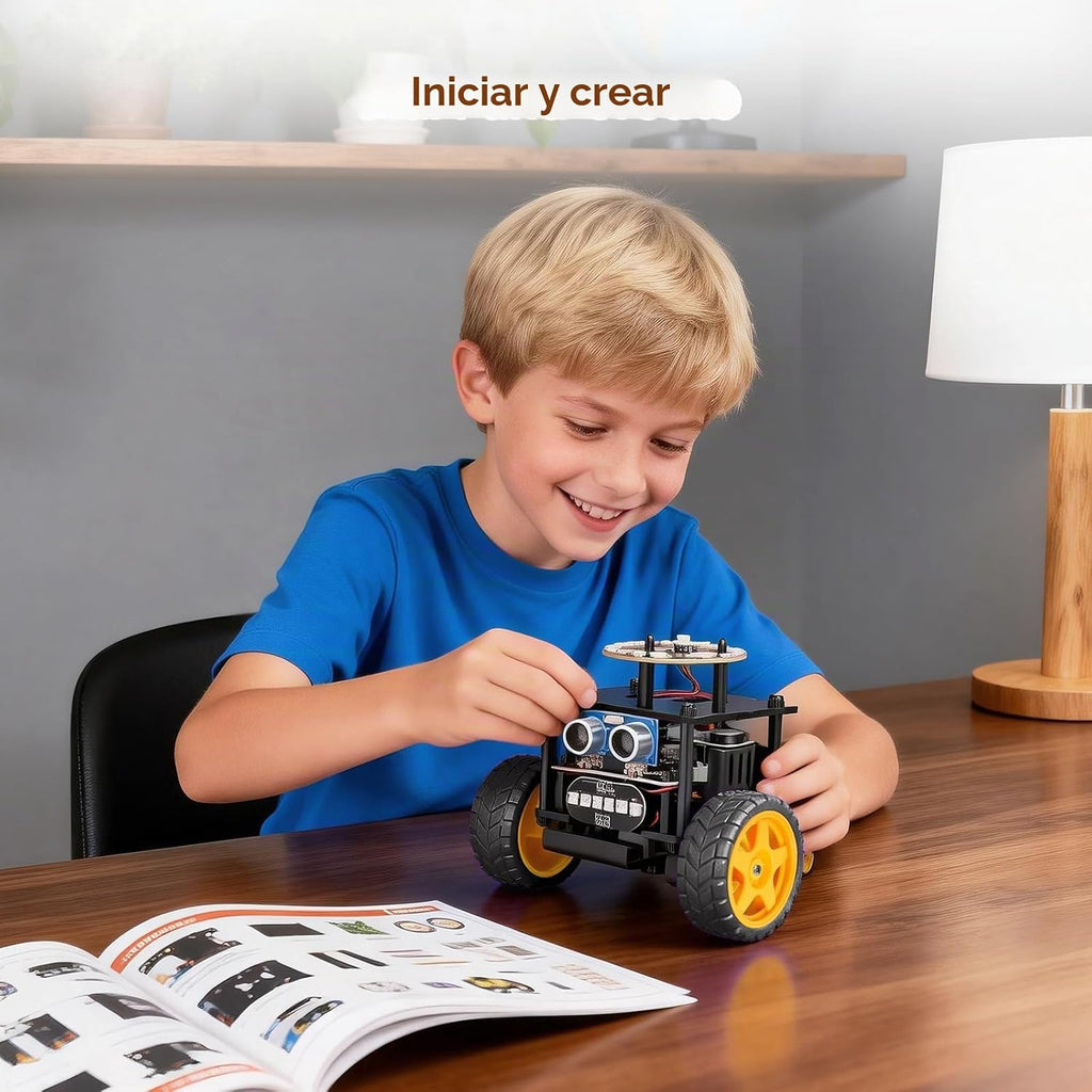 Kit de coche robot inteligente, robótica para niños de 8 a 12 años