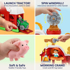 Set de Juguete Granero Todo en Uno, Juguete de Juego de Imaginación para Niños y Niñas 2 3 Años