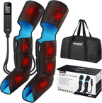 FIT KING Masajeador de compresión de piernas con calor para circulación y