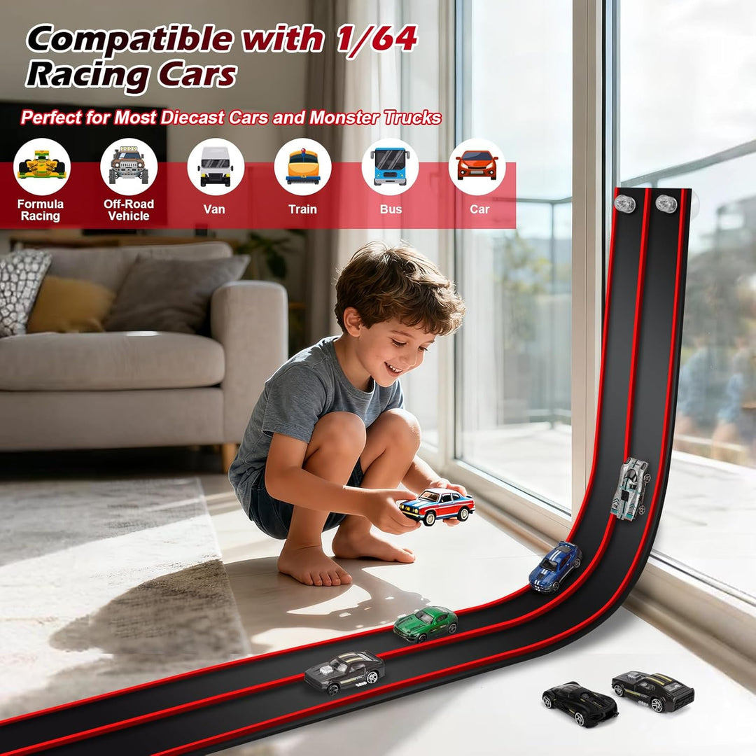 Juguetes flexibles de pista de carreras para niños, juego de inicia...