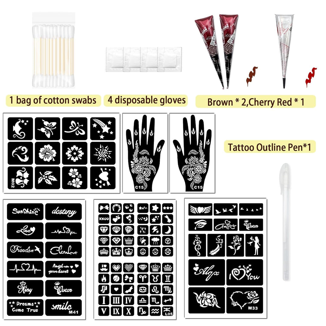 Kit de tatuaje temporal para adolescentes y adultos, 3 pastas de ta...