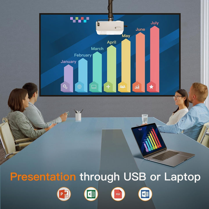 Mini proyector de 15000L, proyector de video VISSPL 4K, proyector p...