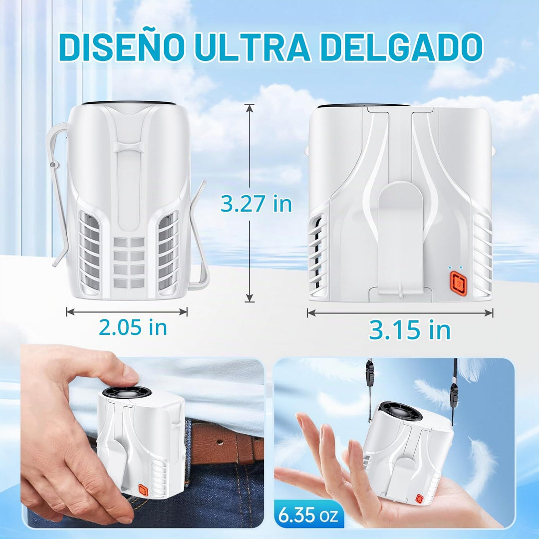 DeeKom Ventilador de cintura personal portátil y ventilador de cuel...
