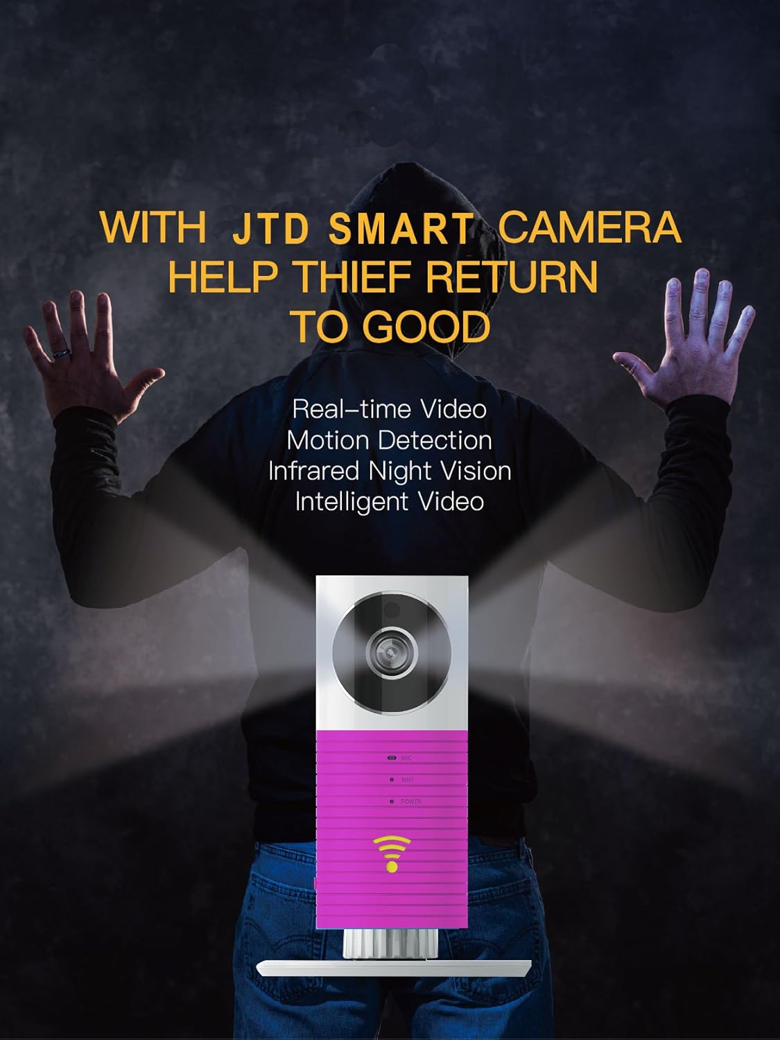 JTD Cámara de vigilancia de seguridad inalámbrica inteligente IP Wi...