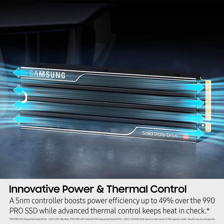 Samsung SSD 9100 PRO con disipador de calor de 4 TB, PCIe 5.0x4 M.2...