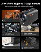 NearStream Cámara de transmisión VM20 Pro 4K, sensor de 1/2" 50MP, zoom