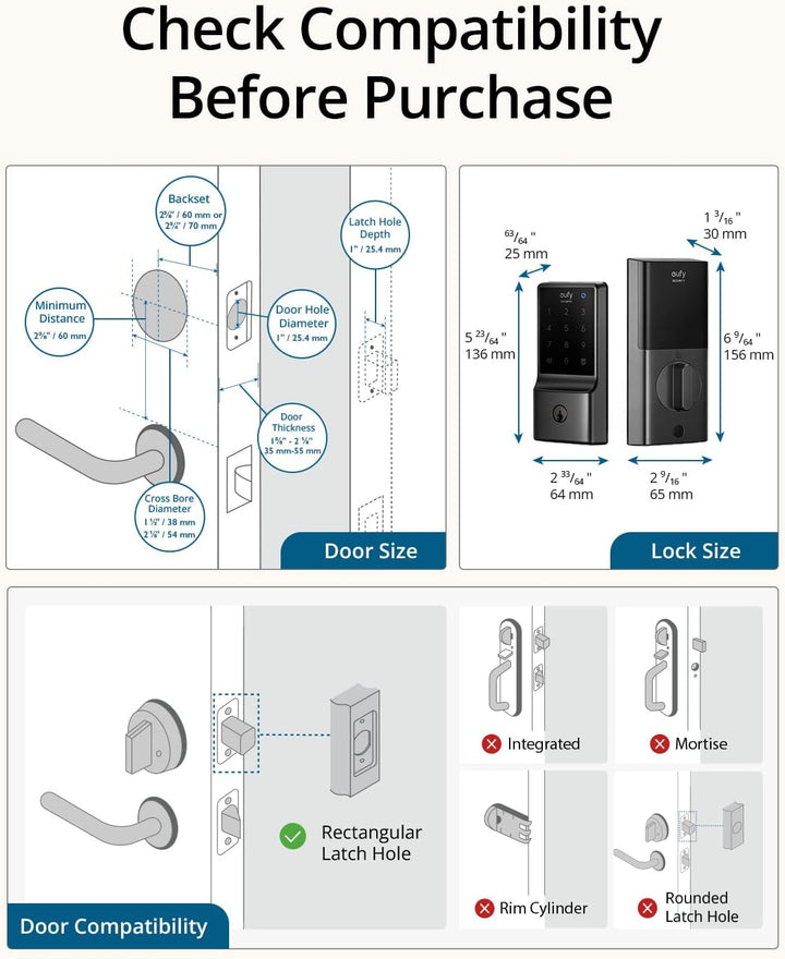 eufy Security Smart Lock C210, Cerradura de Puerta de Entrada sin L...
