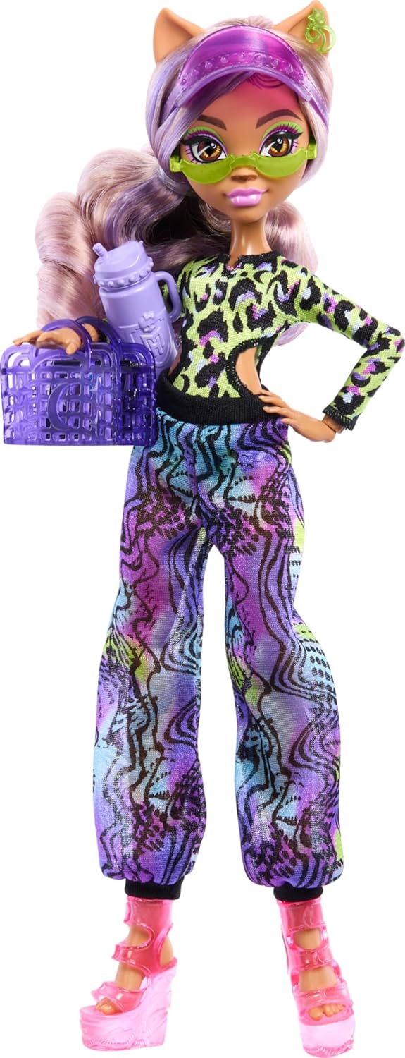 Muñeca Monster High Scare-adise Island Clawdeen Wolf con traje de b...